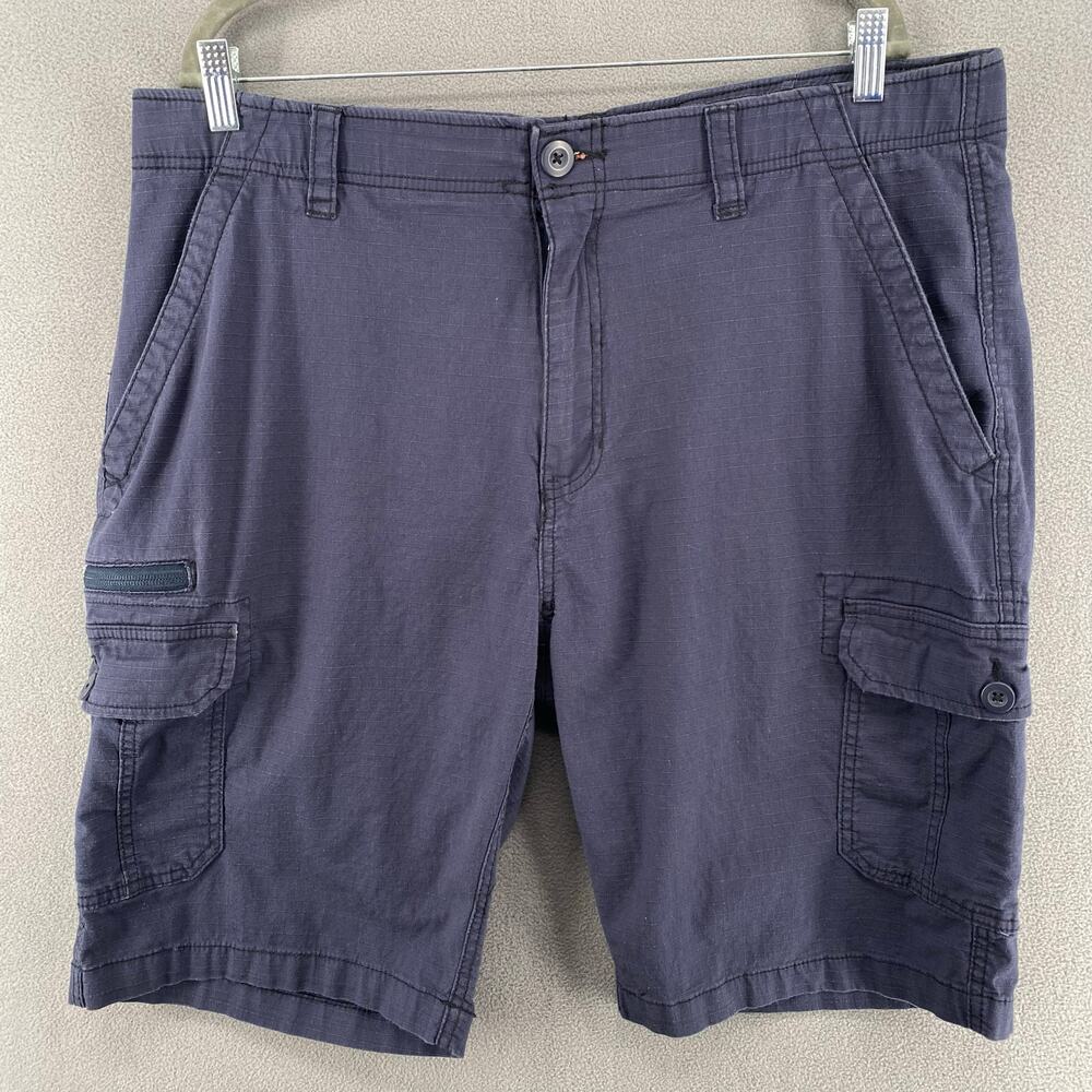 WearFirst Cargo Shorts Mens 40‎ Blue Ripstop Outdoors Hiking Utility Stretch